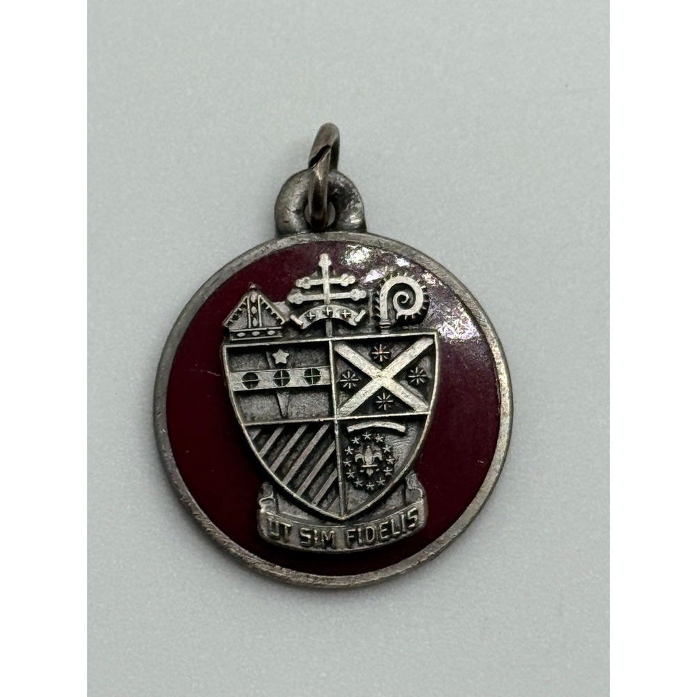 Vintage Ut Sim Fidelis Sterling Silver Archbishop Prendergast High School Charm